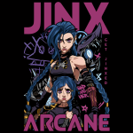 Camiseta Jinx Arcane - Imagem 2